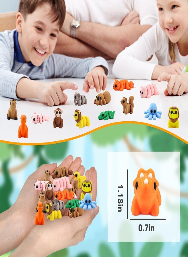 FUNKY STORE 45 pcs Animal Figurines, 3D Printed Animal Figurines Set, Articulated, Goodie Bag Stuffers, Party Favors, Classroom Rewards, Office Desk Pets, Valentines Days Gift, Easter - Image 2